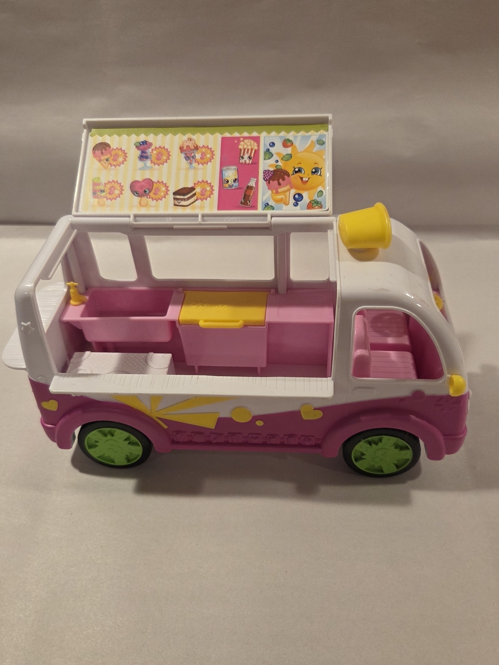 Shopkins Ice Cream Truck Pink White Vehicle Playset